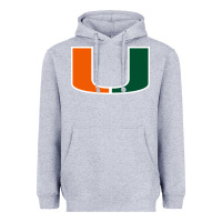 Heather Grey miami hurric Heavyweight Hoodie - linhVisuals