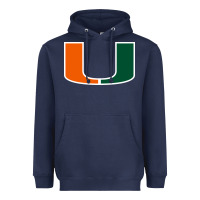 Navy miami hurric Heavyweight Hoodie - linhVisuals