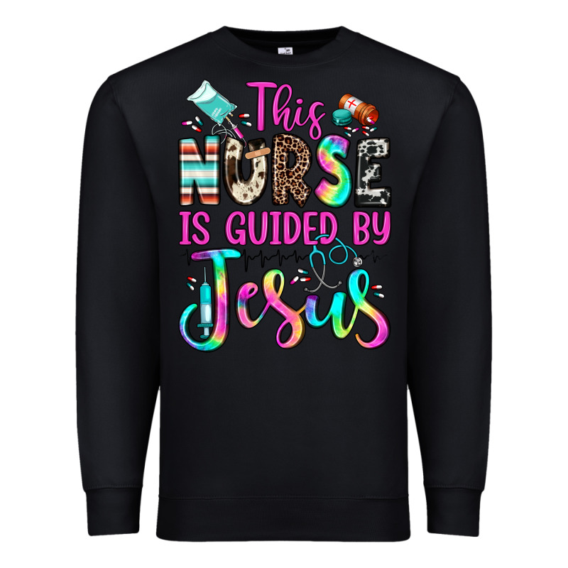 This Nurse Is Guided By Jesus Premium Sweatshirt by JahusDesignShop | Teevron