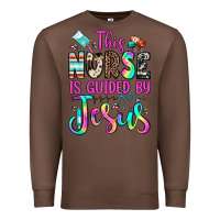 Chestnut this nurse is guided by jesus Premium Sweatshirt - JahusDesignShop