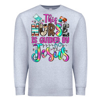 Heather Grey this nurse is guided by jesus Premium Sweatshirt - JahusDesignShop