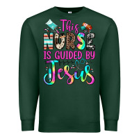 Sports Green this nurse is guided by jesus Premium Sweatshirt - JahusDesignShop