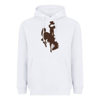 White wyoming athletics Heavyweight Hoodie - linhVisuals