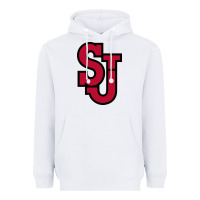 White st. john's red Heavyweight Hoodie - linhVisuals