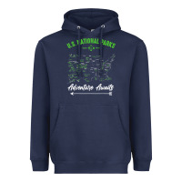 Navy national parks adventure lover camping hiking camper fan t shirt Heavyweight Hoodie - linhVisuals