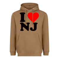 Toasted Coconut i love nj Heavyweight Hoodie - linhVisuals