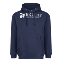 Navy tri county technical center Heavyweight Hoodie - linhVisuals