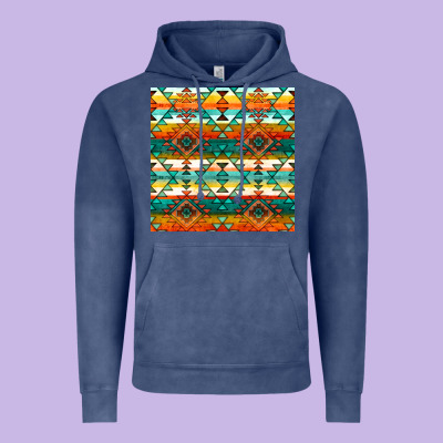 Native American Aztec Seamless Pattern 1 Vintage Hoodie Designed By Bundleandbundleshop