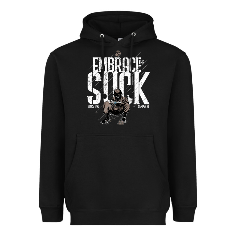 Embrace The Suck Vintage Heavyweight Hoodie by linhVisuals | Teevron