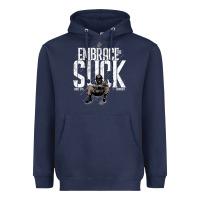 Navy EMBRACE THE SUCK VINTAGE Heavyweight Hoodie - linhVisuals