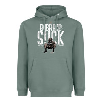 Sage EMBRACE THE SUCK VINTAGE Heavyweight Hoodie - linhVisuals