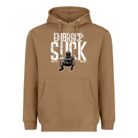 Toasted Coconut EMBRACE THE SUCK VINTAGE Heavyweight Hoodie - linhVisuals