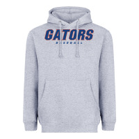 Heather Grey GATORS BASEBALL Heavyweight Hoodie - linhVisuals