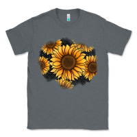Charcoal Heather sunflower patch Classic Tee - Jasminsmagicworld