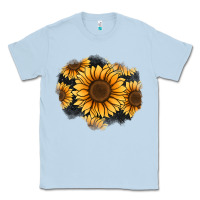 Dusty Blue sunflower patch Classic Tee - Jasminsmagicworld