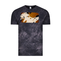 Cloud Black Cowhide Black and Light Brown Brushstroke Vintage Tee - Jasminsmagicworld