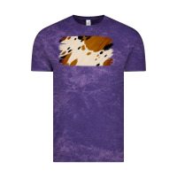 Cloud Purple Cowhide Black and Light Brown Brushstroke Vintage Tee - Jasminsmagicworld