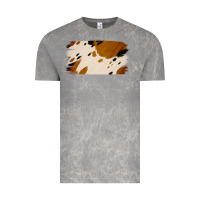 Cloud Rock Cowhide Black and Light Brown Brushstroke Vintage Tee - Jasminsmagicworld