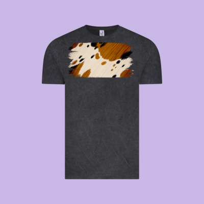 Cowhide Black And Light Brown Brushstroke Vintage Tee Designed By Jasminsmagicworld