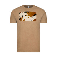 Vintage Coffee Cowhide Black and Light Brown Brushstroke Vintage Tee - Jasminsmagicworld