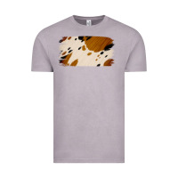 Vintage Zinc Cowhide Black and Light Brown Brushstroke Vintage Tee - Jasminsmagicworld