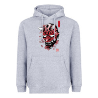 Heather Grey darth oni Heavyweight Hoodie - linhVisuals