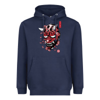 Navy darth oni Heavyweight Hoodie - linhVisuals
