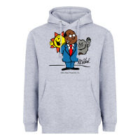 Heather Grey al roker Heavyweight Hoodie - linhVisuals