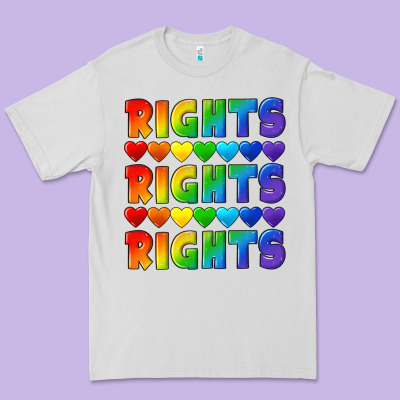Rights Rights Rights Pride Premium Tee Designed By Cowgirlartshop