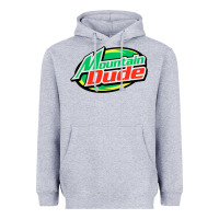 Heather Grey #mountain dude Heavyweight Hoodie - linhVisuals