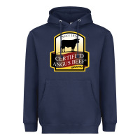 Navy angus beef Heavyweight Hoodie - linhVisuals