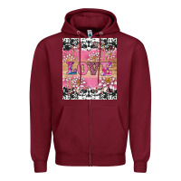 Burgundy v.d love and lotus tumbler Zipper Hoodie - AdoDesignShop