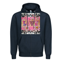Navy v.d love and lotus tumbler Zipper Hoodie - AdoDesignShop