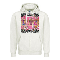 Oatmeal Heather v.d love and lotus tumbler Zipper Hoodie - AdoDesignShop