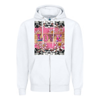 White v.d love and lotus tumbler Zipper Hoodie - AdoDesignShop