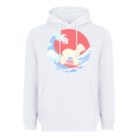 White bedlington terrier t  shirt bedlington terrier gifts   ocean waves sur Heavyweight Hoodie - linhVisuals
