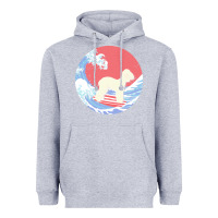 Heather Grey bedlington terrier t  shirt bedlington terrier gifts   ocean waves sur Heavyweight Hoodie - linhVisuals