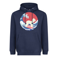 Navy bedlington terrier t  shirt bedlington terrier gifts   ocean waves sur Heavyweight Hoodie - linhVisuals
