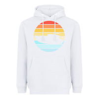 White boat t  shirt boat trip silhouette on a distressed retro sunset produc Heavyweight Hoodie - linhVisuals