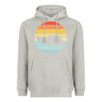 Moon Dust boat t  shirt boat trip silhouette on a distressed retro sunset produc Heavyweight Hoodie - linhVisuals