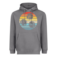 Storm bocce ball t  shirt bocce ball silhouette on a distressed retro sunset Heavyweight Hoodie - linhVisuals