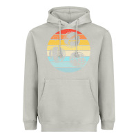 Moon Dust bocce ball t  shirt bocce ball silhouette on a distressed retro sunset Heavyweight Hoodie - linhVisuals