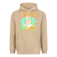Mushroom pommeranian t  shirt dog owner, just wanna pet my pommeranian & drink Heavyweight Hoodie - linhVisuals