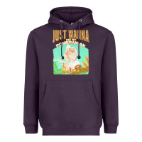 Plum pommeranian t  shirt dog owner, just wanna pet my pommeranian & drink Heavyweight Hoodie - linhVisuals
