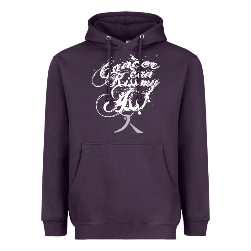 Brain Cancer T  Shirt Cancer Can Kiss My Ass! Brain ( Gray Ribbon) T Heavyweight Hoodie by linhVisuals | Teevron