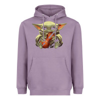 Lavender baby yoda hug violin [tb] Heavyweight Hoodie - linhVisuals