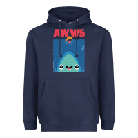 Navy awws Heavyweight Hoodie - linhVisuals