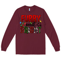 Burgundy Furry And Bright Long Sleeve Tee - FaDigitalArtStudio
