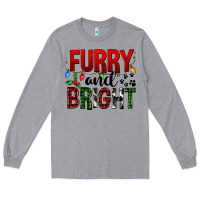 Heather Grey Furry And Bright Long Sleeve Tee - FaDigitalArtStudio