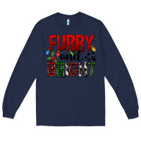 Navy Furry And Bright Long Sleeve Tee - FaDigitalArtStudio